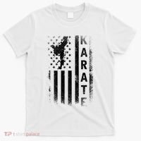 America Flag Japan Martial Arts Ninja Gift Karate T-Shirt thumb 0