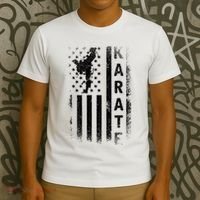 America Flag Japan Martial Arts Ninja Gift Karate T-Shirt thumb 3