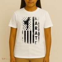 America Flag Japan Martial Arts Ninja Gift Karate T-Shirt thumb 4