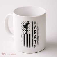 America Flag Japan Martial Arts Ninja Gift Karate Coffee Mug thumb 0