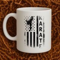 America Flag Japan Martial Arts Ninja Gift Karate Coffee Mug thumb 2