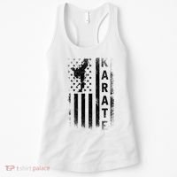 America Flag Japan Martial Arts Ninja Gift Karate Women's Tank Top thumb 0