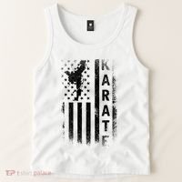 America Flag Japan Martial Arts Ninja Gift Karate Tank Top thumb 2