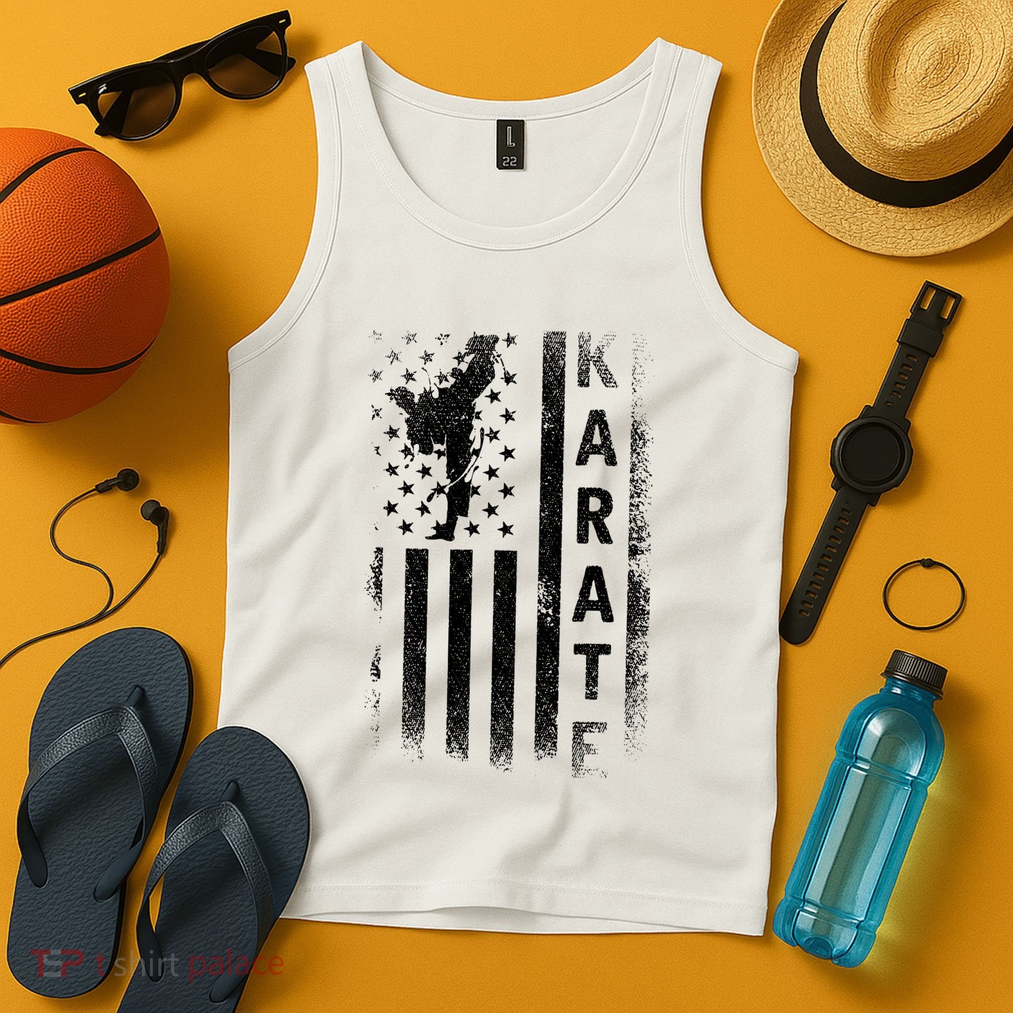 America Flag Japan Martial Arts Ninja Gift Karate Tank Top