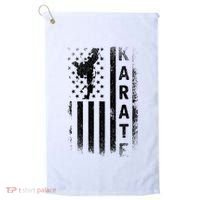 America Flag Japan Martial Arts Ninja Gift Karate Golf Towel thumb 0