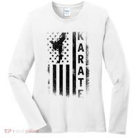 America Flag Japan Martial Arts Ninja Gift Karate Women's Long Sleeve Shirt thumb 0