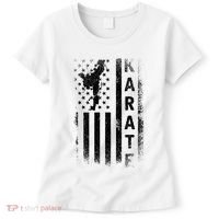 America Flag Japan Martial Arts Ninja Gift Karate Women's T-Shirt thumb 0