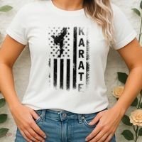 America Flag Japan Martial Arts Ninja Gift Karate Women's T-Shirt thumb 2