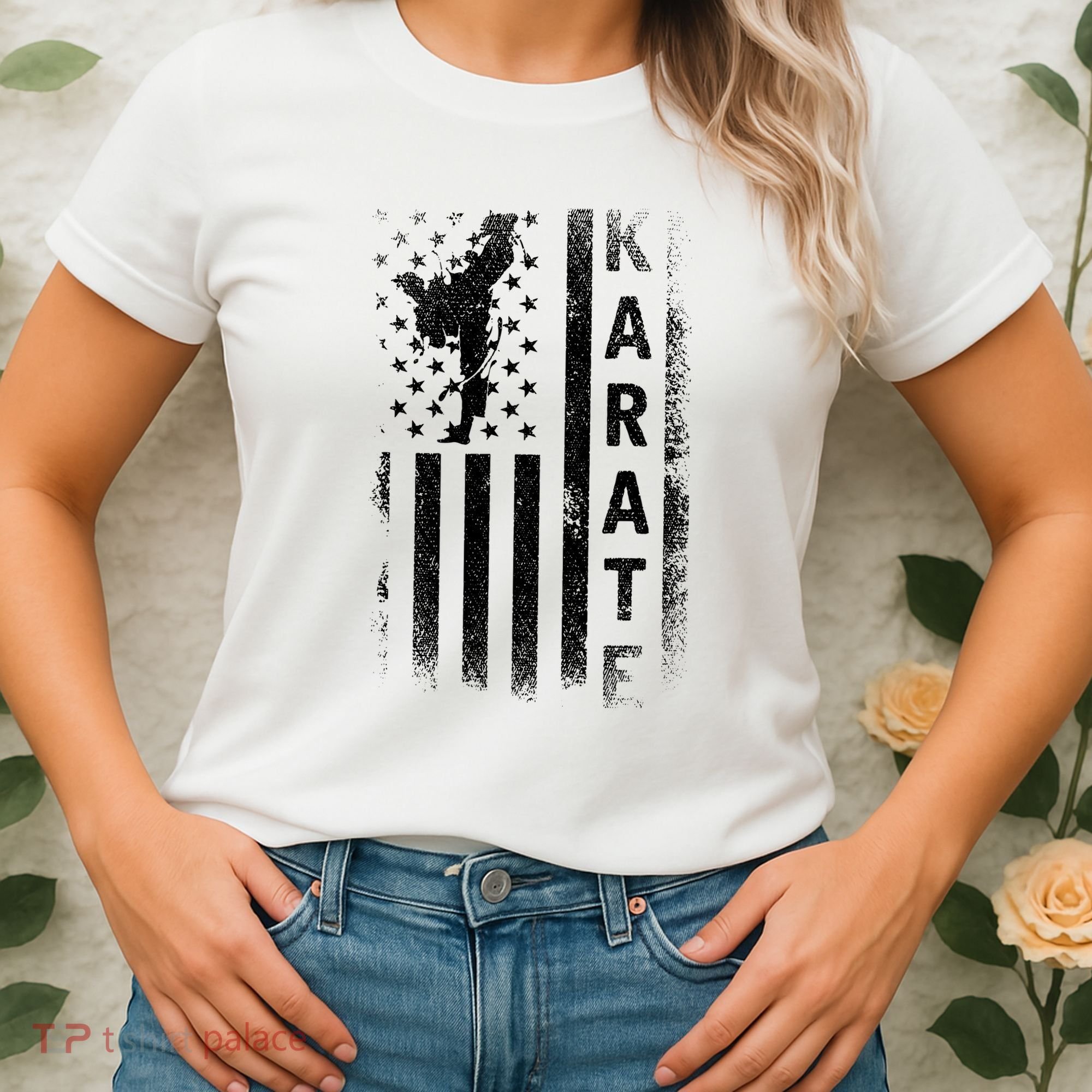 America Flag Japan Martial Arts Ninja Gift Karate Women's T-Shirt