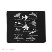 American Fighters Jets F22 Raptor F14 Tomcat Plane Spotting Mousepad thumb 0
