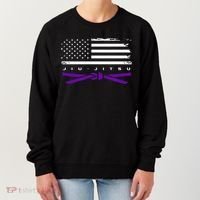 American Flag Jiu Jitsu Apparel Purple Belt Jiu Jitsu Women's Sweatshirt thumb 0
