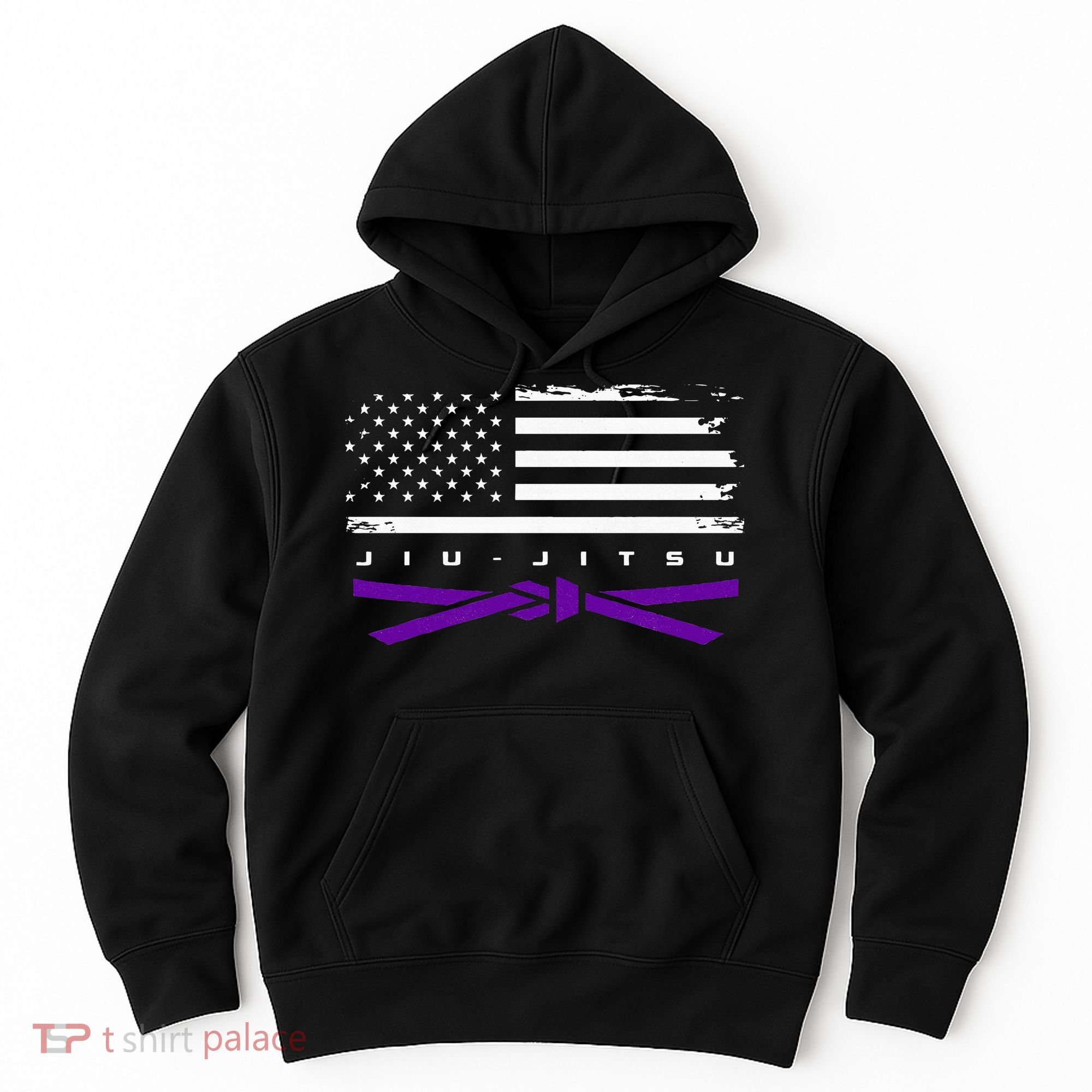 American Flag Jiu Jitsu Apparel Purple Belt Jiu Jitsu Hoodie