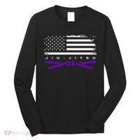 American Flag Jiu Jitsu Apparel Purple Belt Jiu Jitsu Long Sleeve Shirt thumb 0