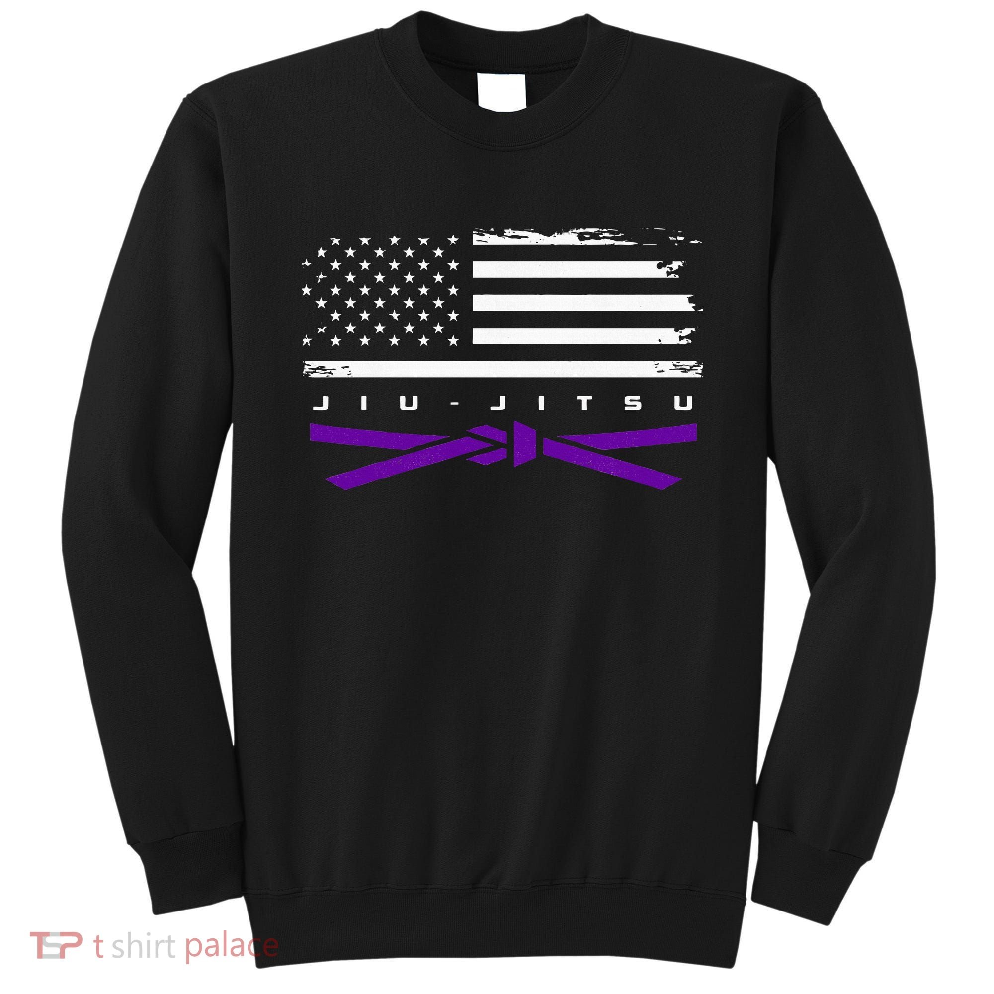 American Flag Jiu Jitsu Apparel Purple Belt Jiu Jitsu Sweatshirt