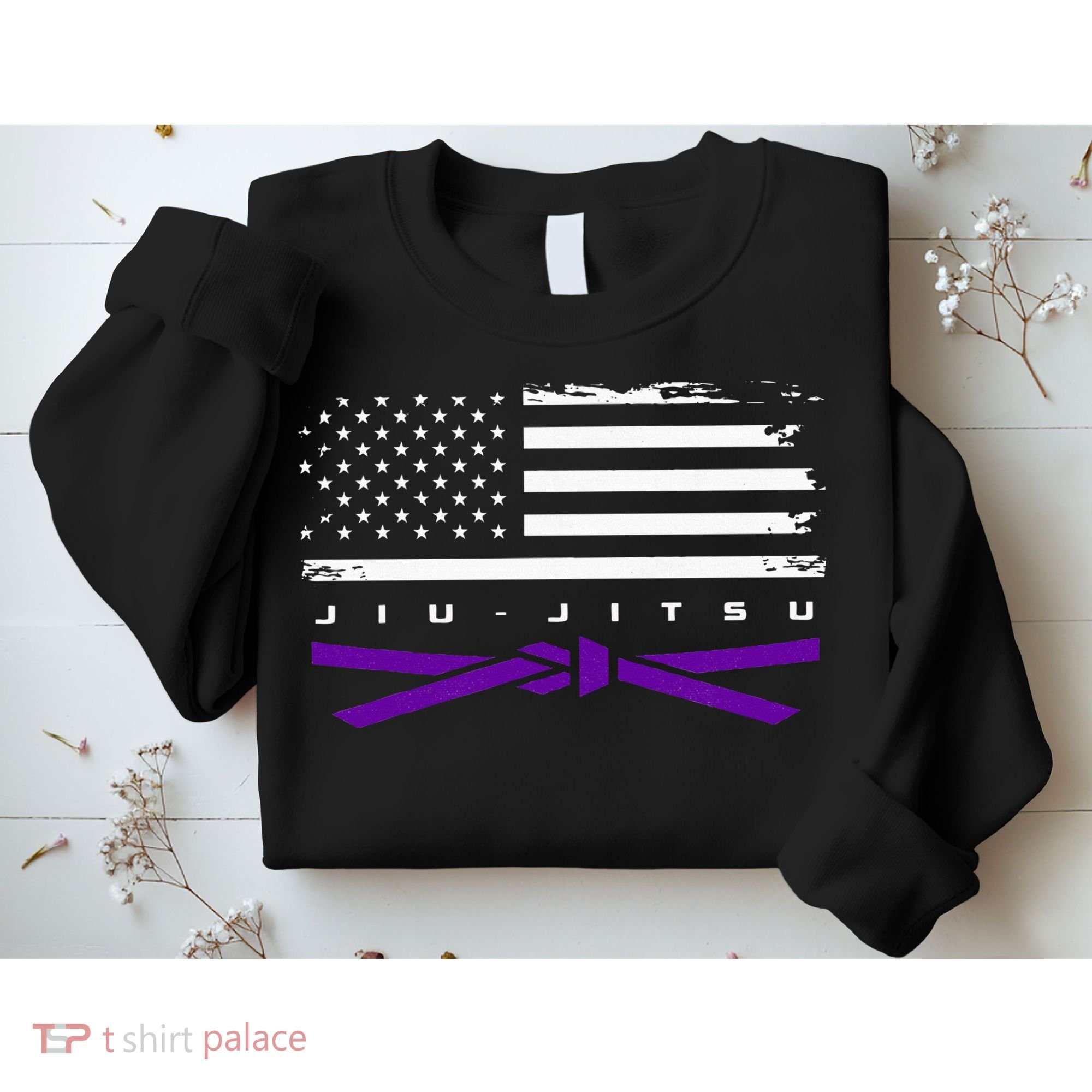 American Flag Jiu Jitsu Apparel Purple Belt Jiu Jitsu Sweatshirt