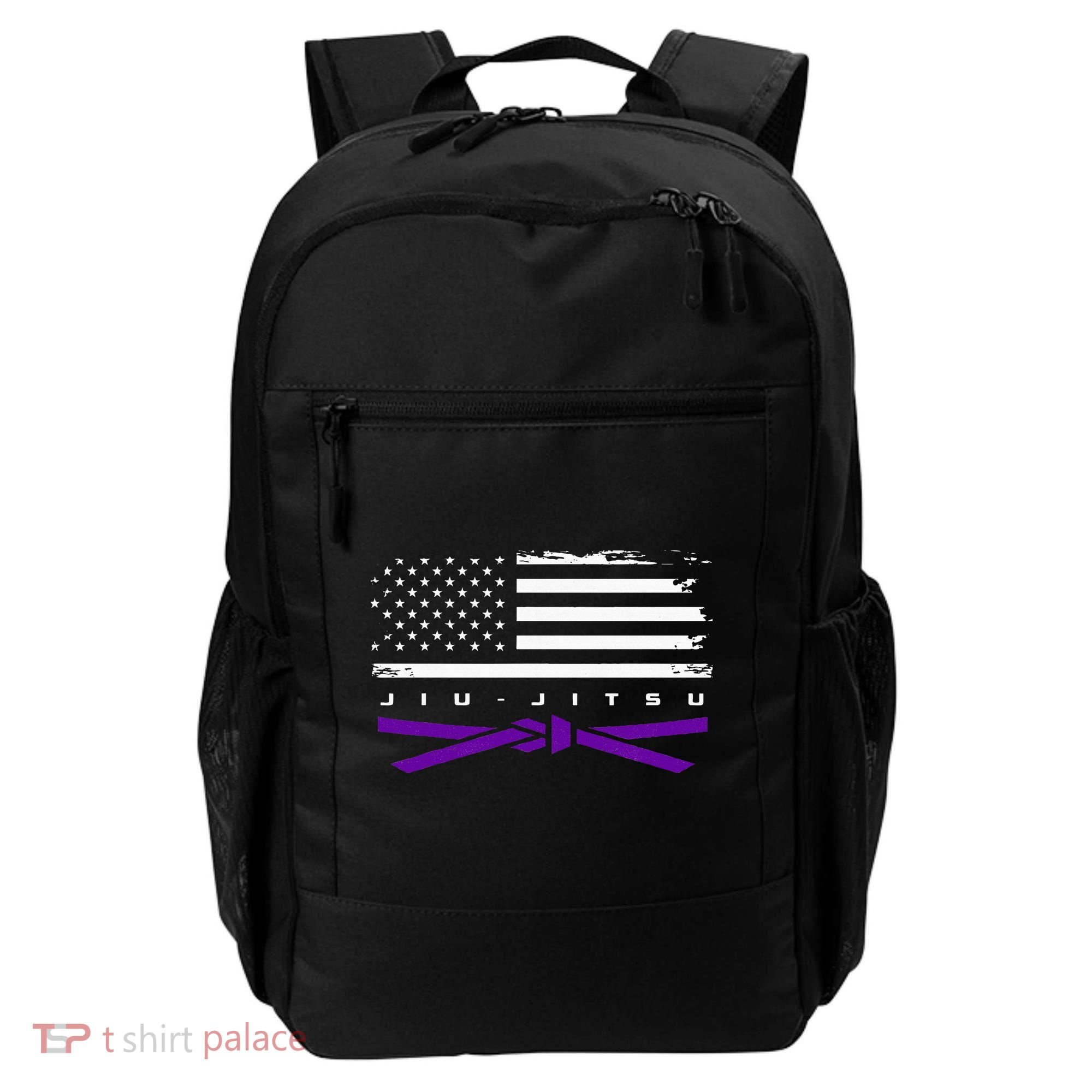 American Flag Jiu Jitsu Apparel Purple Belt Jiu Jitsu Backpack