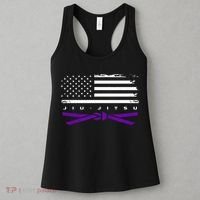 American Flag Jiu Jitsu Apparel Purple Belt Jiu Jitsu Women's Tank Top thumb 3