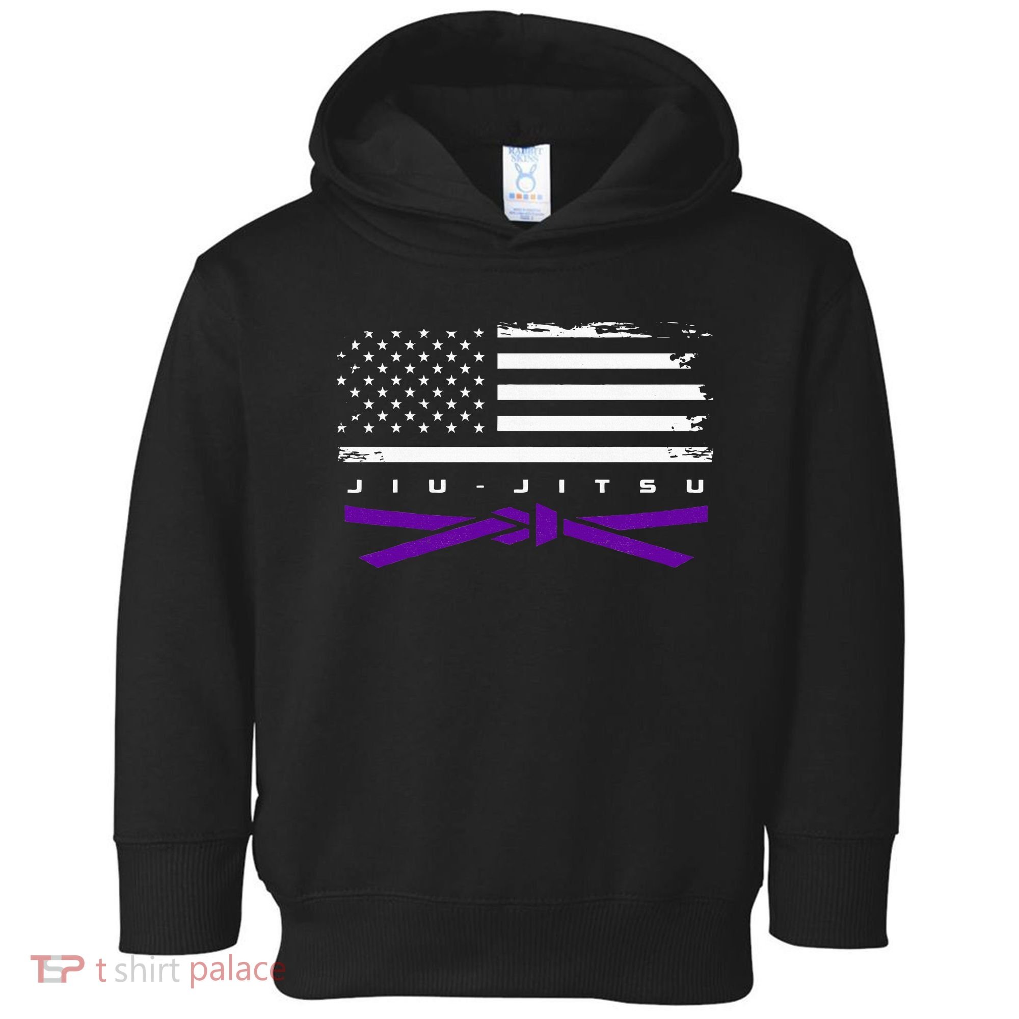 American Flag Jiu Jitsu Apparel Purple Belt Jiu Jitsu Toddler Hoodie