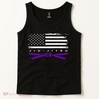 American Flag Jiu Jitsu Apparel Purple Belt Jiu Jitsu Tank Top thumb 2