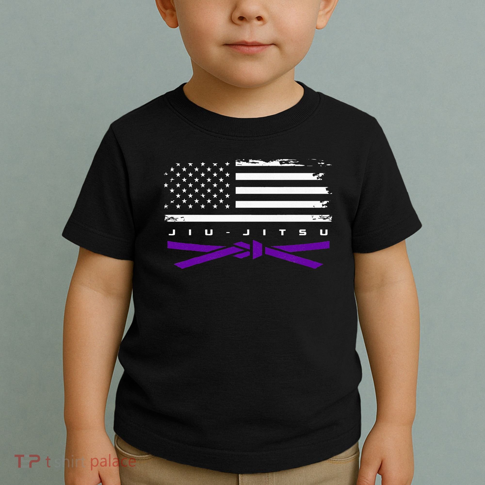 American Flag Jiu Jitsu Apparel Purple Belt Jiu Jitsu Toddler T-Shirt