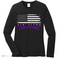 American Flag Jiu Jitsu Apparel Purple Belt Jiu Jitsu Women's Long Sleeve Shirt thumb 0