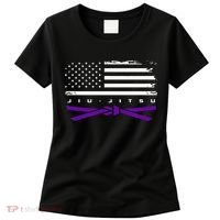 American Flag Jiu Jitsu Apparel Purple Belt Jiu Jitsu Women's T-Shirt thumb 0
