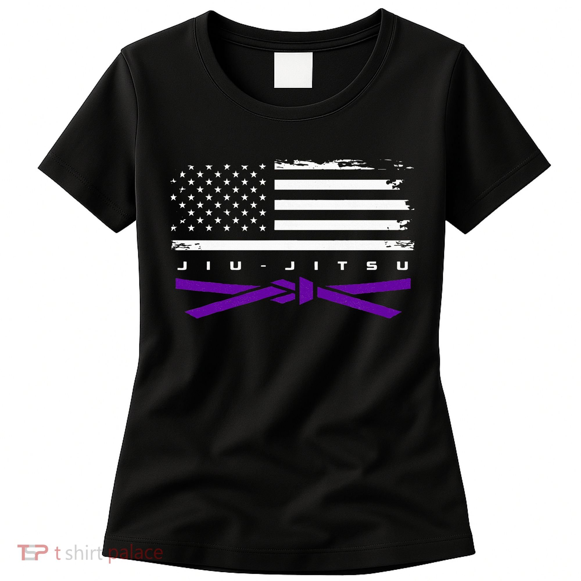 American Flag Jiu Jitsu Apparel Purple Belt Jiu Jitsu Women's T-Shirt