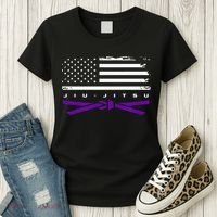 American Flag Jiu Jitsu Apparel Purple Belt Jiu Jitsu Women's T-Shirt thumb 3