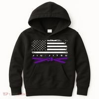 American Flag Jiu Jitsu Apparel Purple Belt Jiu Jitsu Kids Hoodie thumb 0
