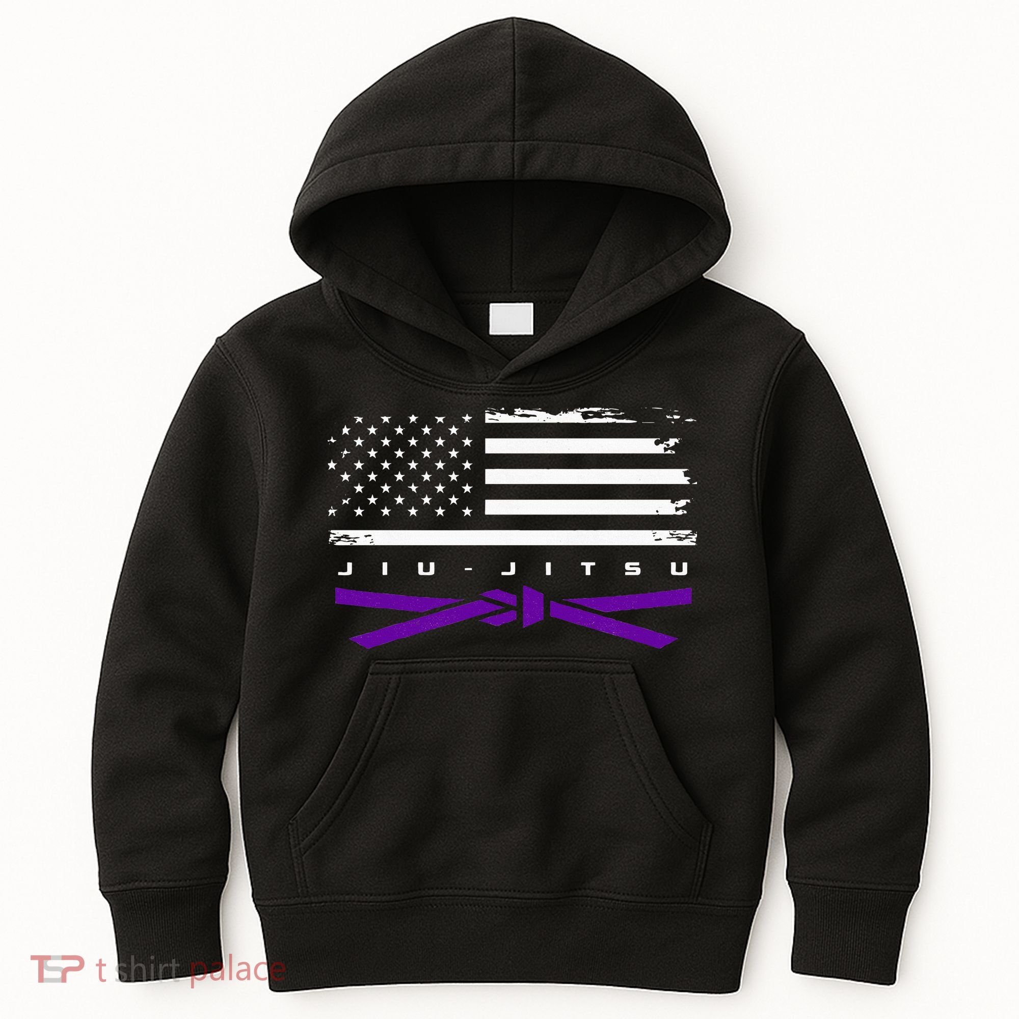 American Flag Jiu Jitsu Apparel Purple Belt Jiu Jitsu Kids Hoodie