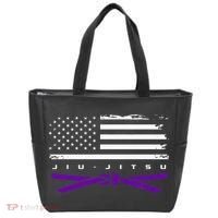 American Flag Jiu Jitsu Apparel Purple Belt Jiu Jitsu Tote Bag thumb 0