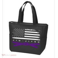 American Flag Jiu Jitsu Apparel Purple Belt Jiu Jitsu Tote Bag thumb 3