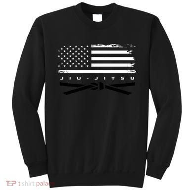 American Flag Jiu Jitsu Black Belt Ranking Bjj Jiujitsu Sweatshirt