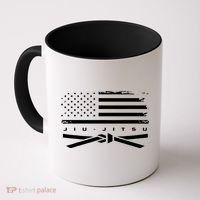 American Flag Jiu Jitsu Black Belt Ranking Bjj Jiujitsu Coffee Mug thumb 0