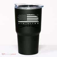 American Flag Jiu Jitsu Black Belt Ranking Bjj Jiujitsu Tumbler thumb 0