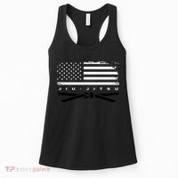 American Flag Jiu Jitsu Black Belt Ranking Bjj Jiujitsu Women's Tank Top thumb 0