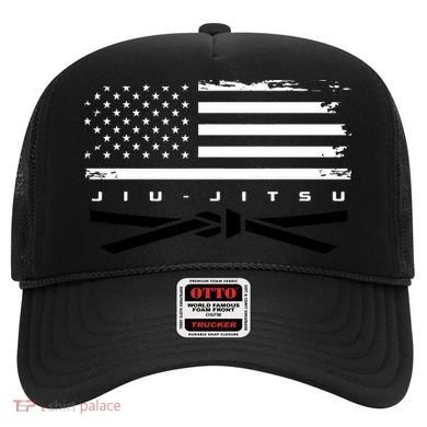 American Flag Jiu Jitsu Black Belt Ranking Bjj Jiujitsu Hat