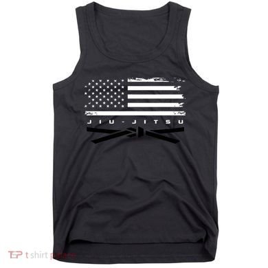American Flag Jiu Jitsu Black Belt Ranking Bjj Jiujitsu Tank Top