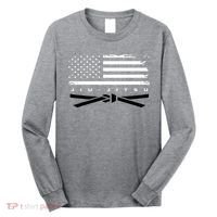 American Flag Jiu Jitsu Black Belt Ranking Bjj Jiujitsu Long Sleeve Shirt thumb 0