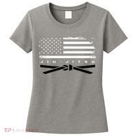 American Flag Jiu Jitsu Black Belt Ranking Bjj Jiujitsu Women's T-Shirt thumb 0