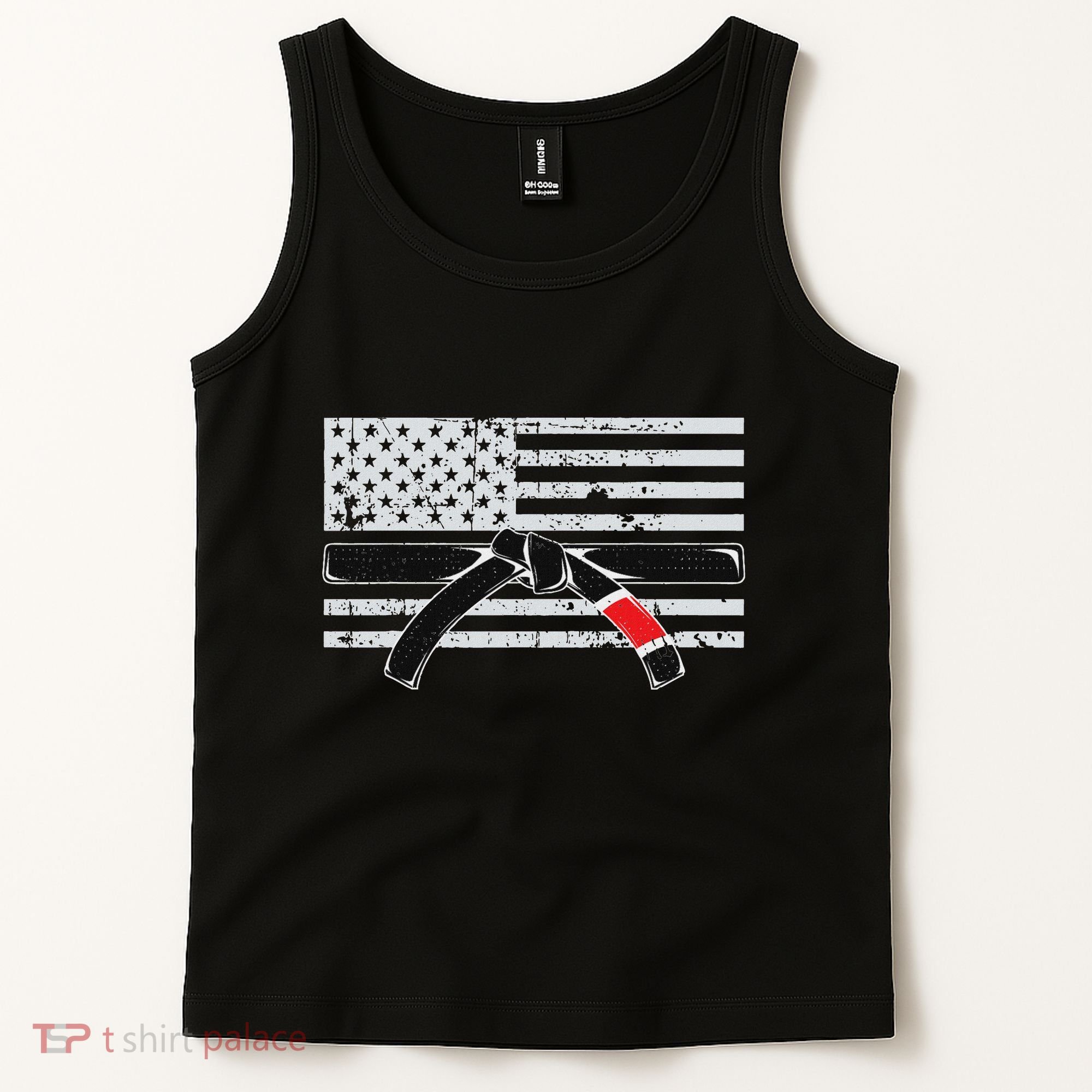 American Flag Jiu Jitsu Black Belt Ranking Bjj Jiujitsu Gift Tank Top
