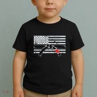 American Flag Jiu Jitsu Black Belt Ranking Bjj Jiujitsu Gift Toddler T-Shirt thumb 2