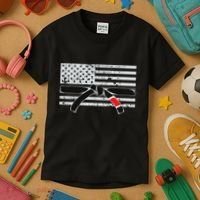 American Flag Jiu Jitsu Black Belt Ranking Bjj Jiujitsu Gift Kids T-Shirt thumb 3