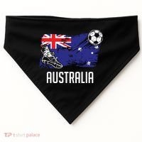 Australia Flag Jersey Australian Soccer Team Australian USA-Made Doggie Bandana thumb 0