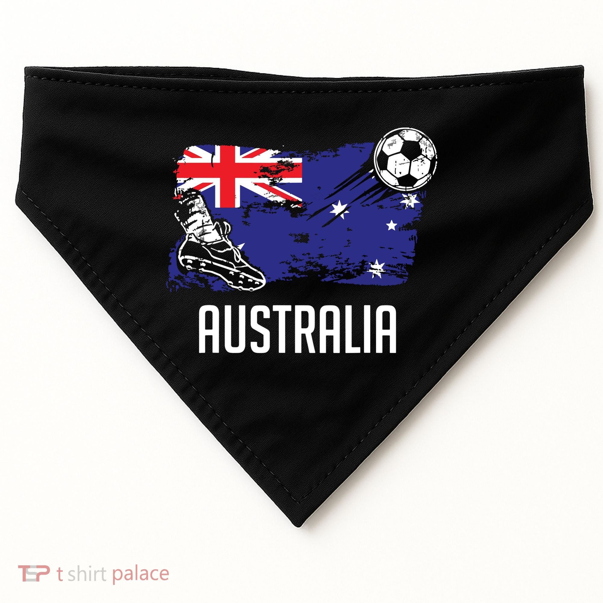 Australia Flag Jersey Australian Soccer Team Australian USA-Made Doggie Bandana