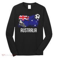 Australia Flag Jersey Australian Soccer Team Australian Long Sleeve Shirt thumb 0