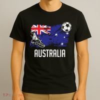 Australia Flag Jersey Australian Soccer Team Australian T-Shirt thumb 3