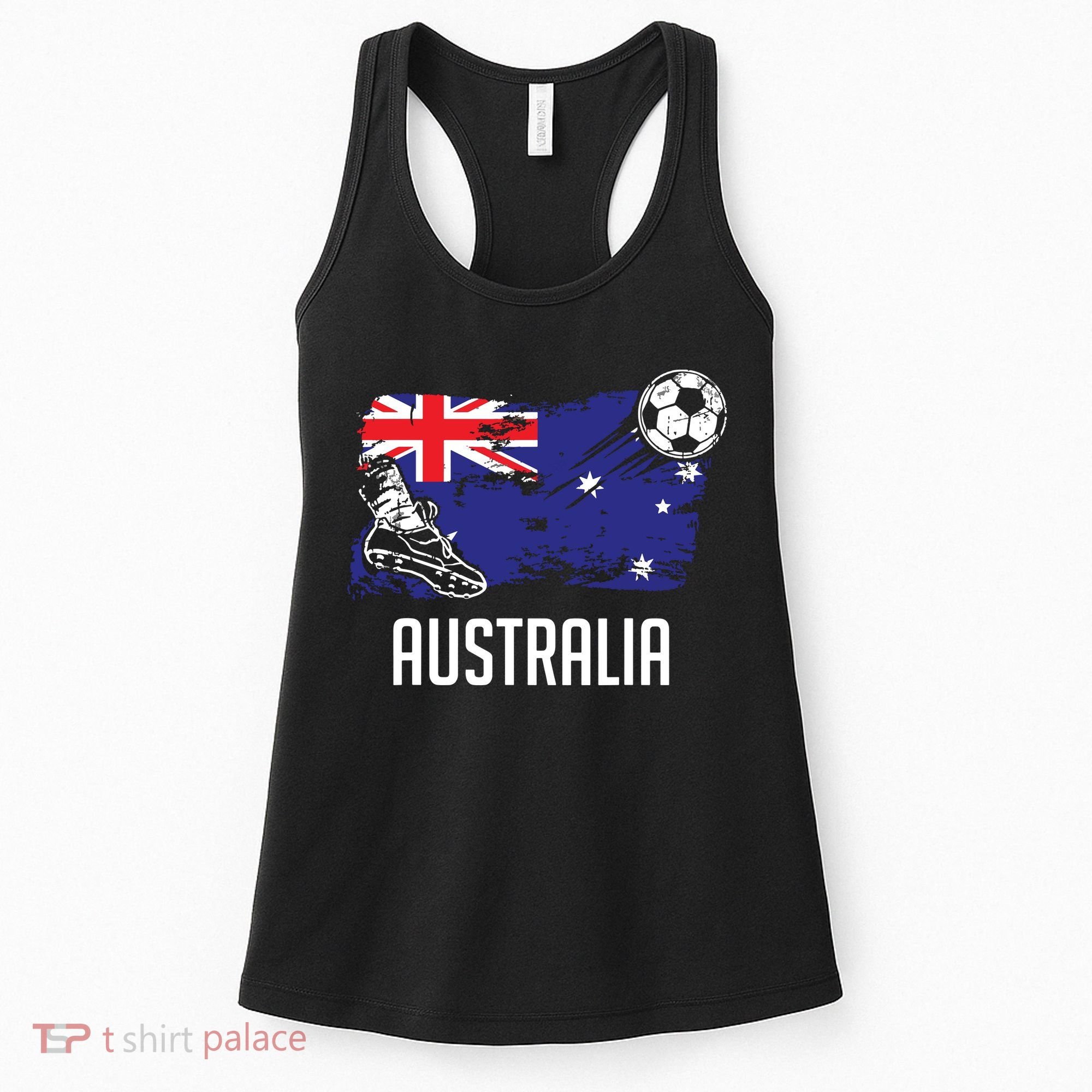 Australia Flag Jersey Australian Soccer Team Australian Women's Tank Top