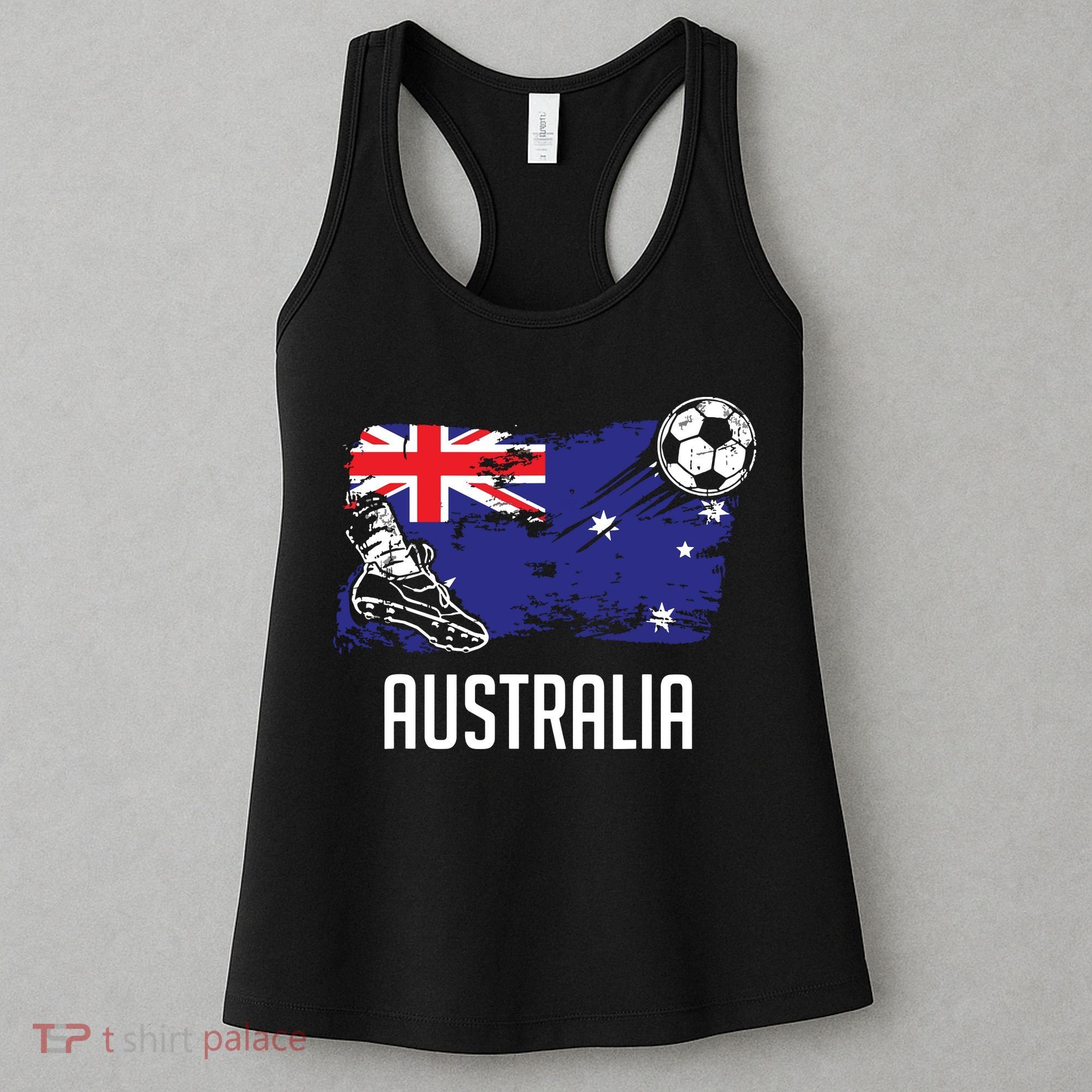 Australia Flag Jersey Australian Soccer Team Australian Women's Tank Top