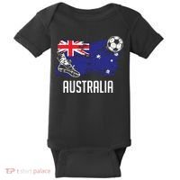 Australia Flag Jersey Australian Soccer Team Australian Baby Bodysuit thumb 0